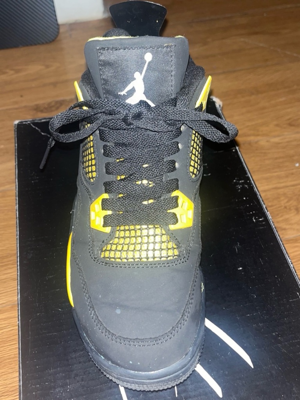 Jordan  Black and Yellow Basketball Sneakers